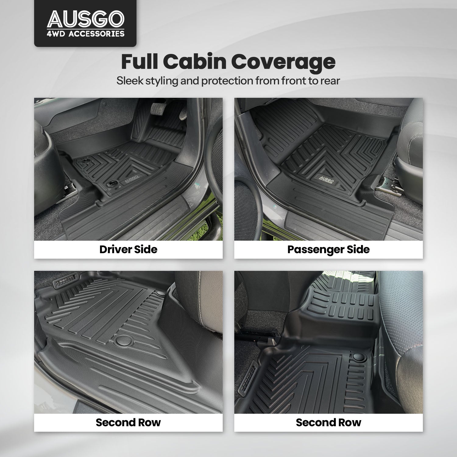 5D Car Floor Mats for Toyota Hilux Dual Cab 48V Hybrid 2024-Onwards
