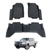 5D Car Floor Mats for Holden Colorado Dual Cab 2012-2020
