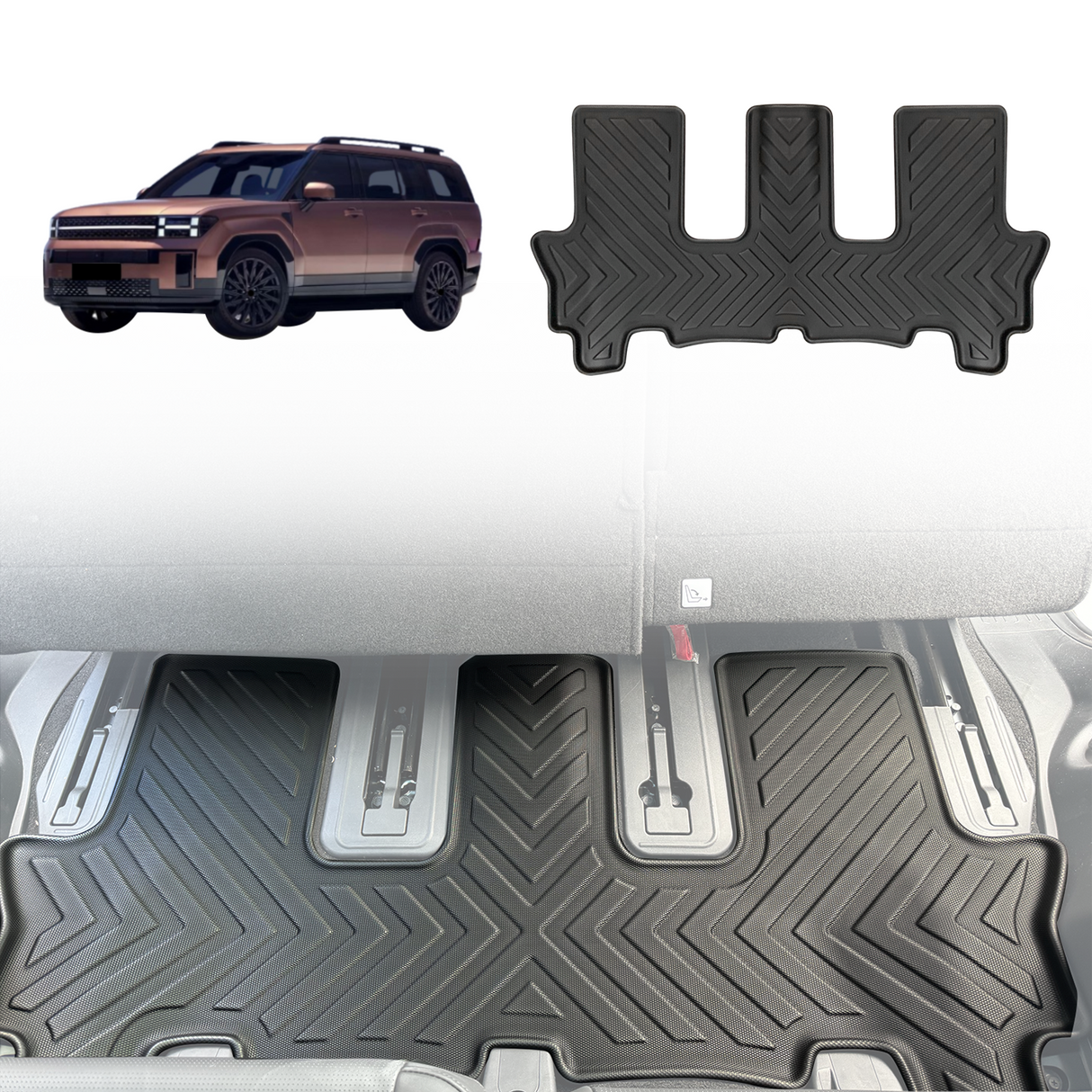 Third Row Floor Mat for Hyundai Santa Fe 7 Seater 2024-Onwards