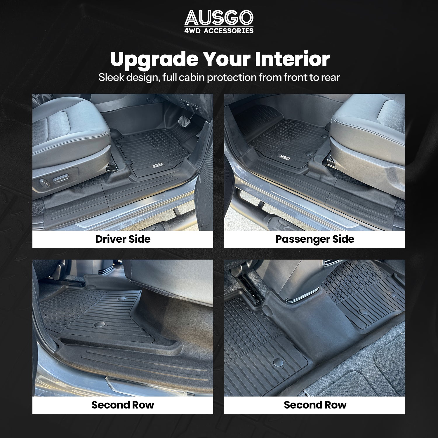 7D Injection Floor Mats for ISUZU D-MAX DMAX Dual Cab 2020-Onwards