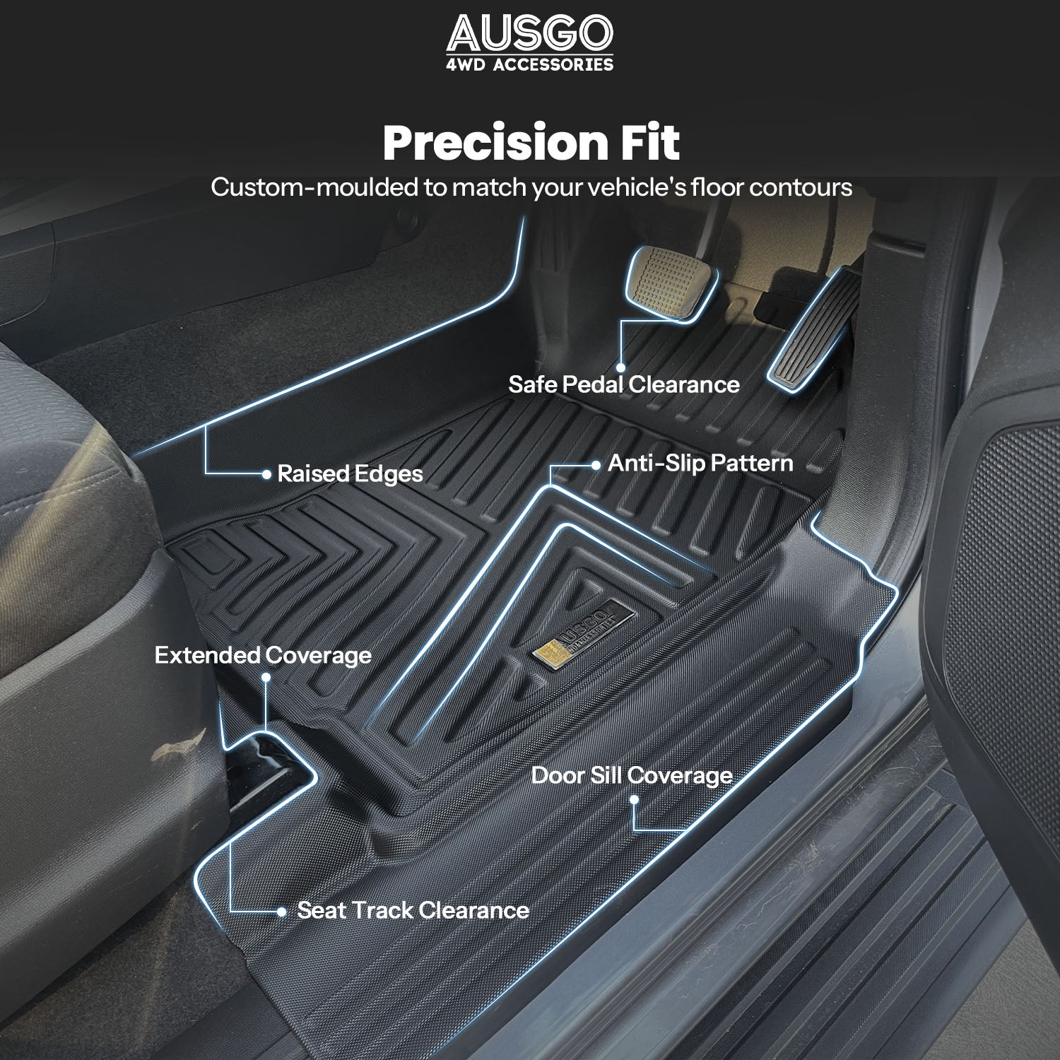 5D Car Floor Mats for ISUZU D-MAX DMAX Single / Extra Cab 2012-2020