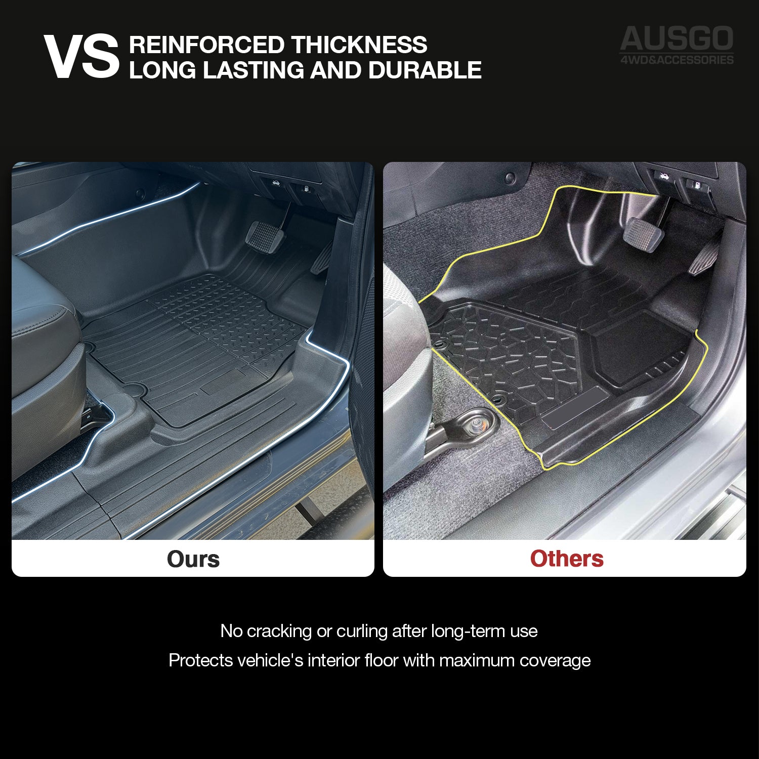 7D Injection Floor Mats for ISUZU D-MAX DMAX Dual Cab 2020-Onwards