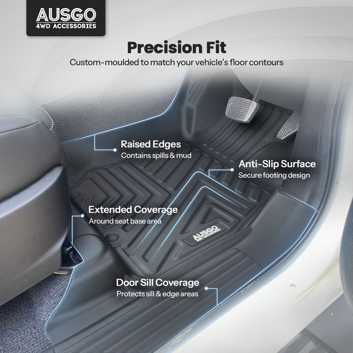 5D Car Floor Mats for ISUZU MUX MU-X 2021-Onwards