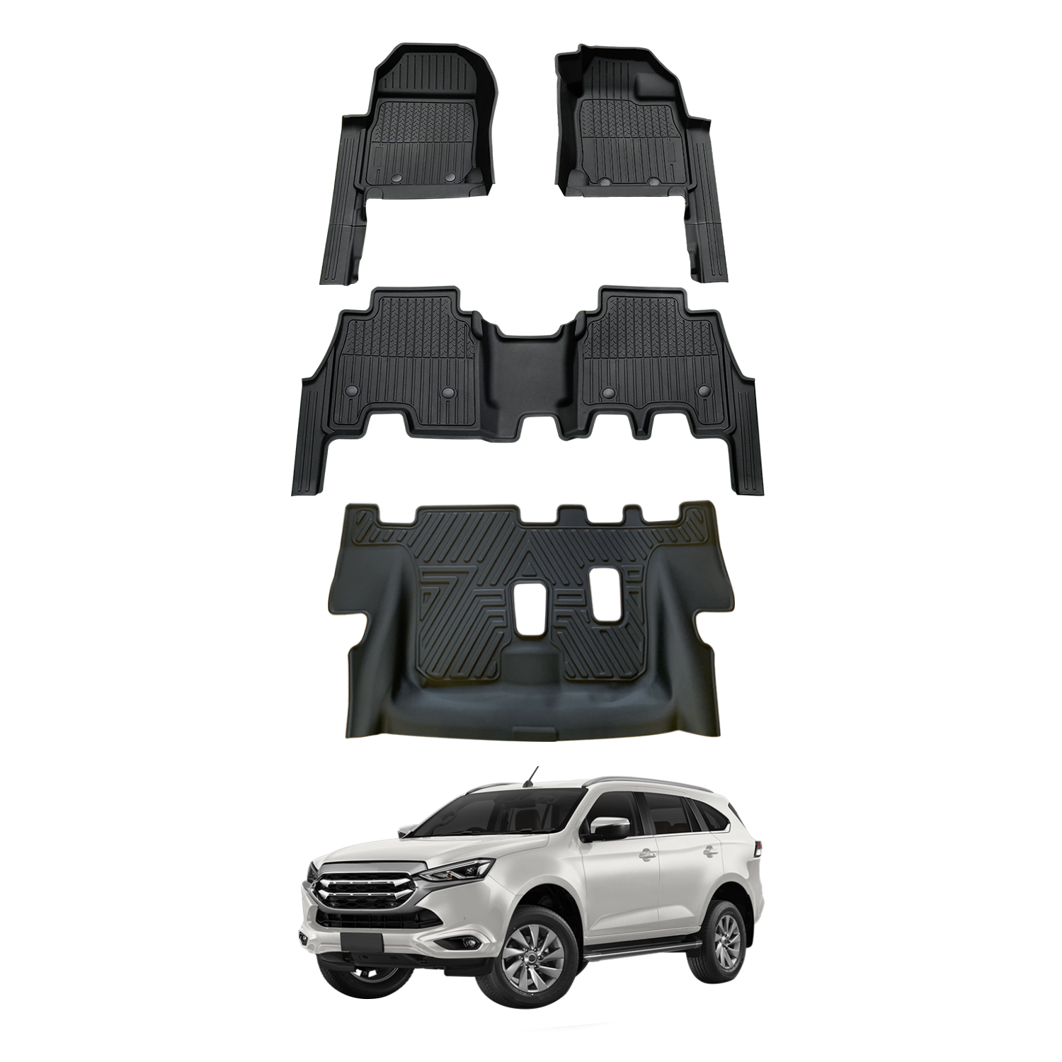 7D Injection Floor Mats for ISUZU MU-X MUX 2021-Onwards