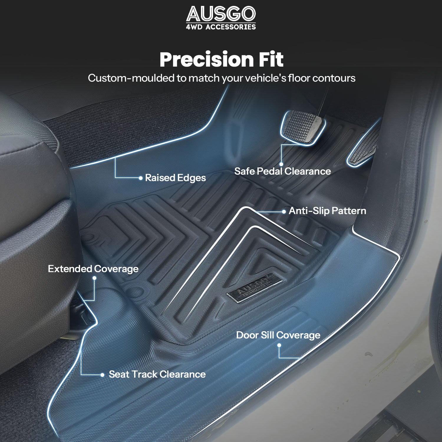 5D Car Floor Mats for ISUZU MUX MU-X 2021-Onwards