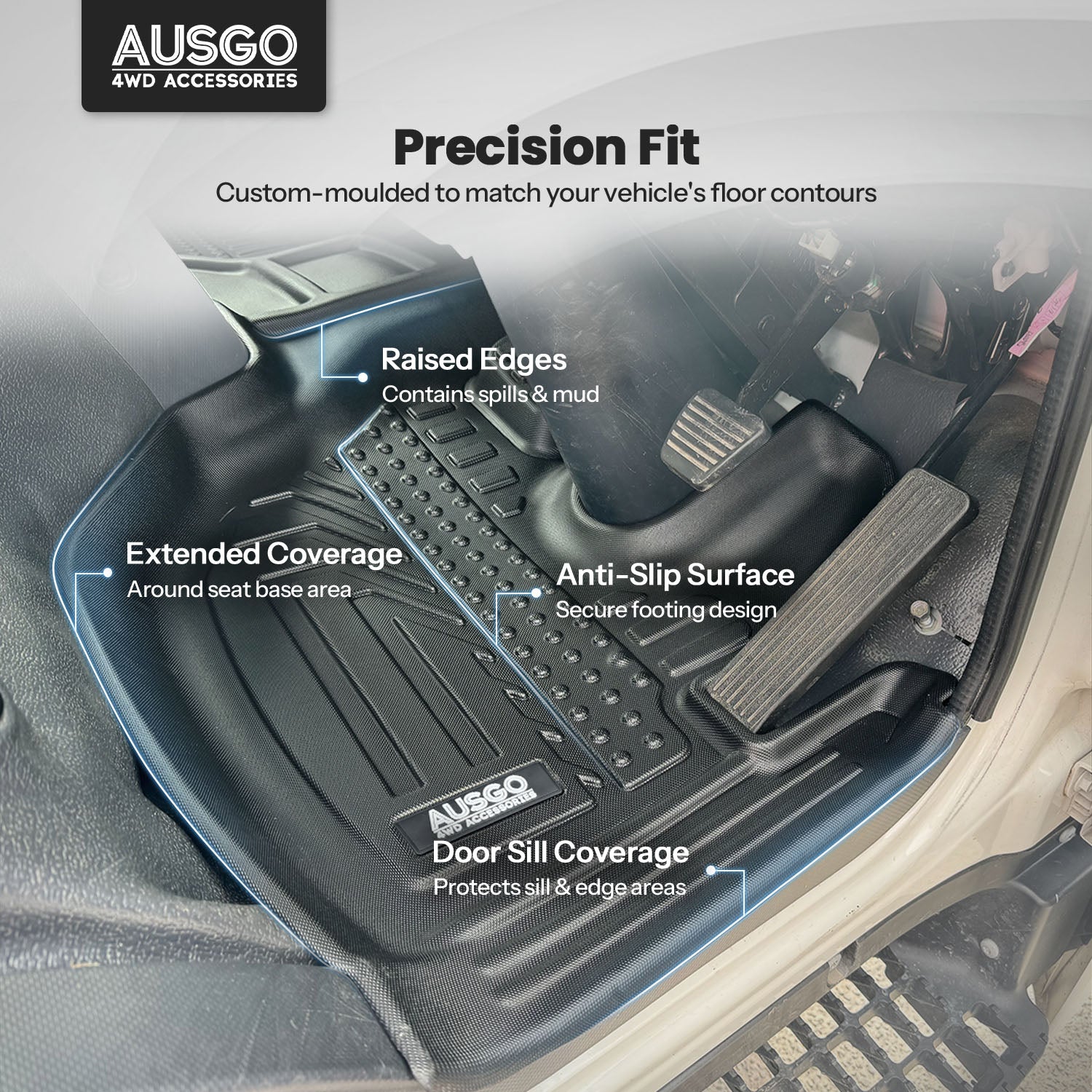 5D Car Floor Mats for ISUZU N Series Wide Cab Auto 2Door 2018-Onwards
