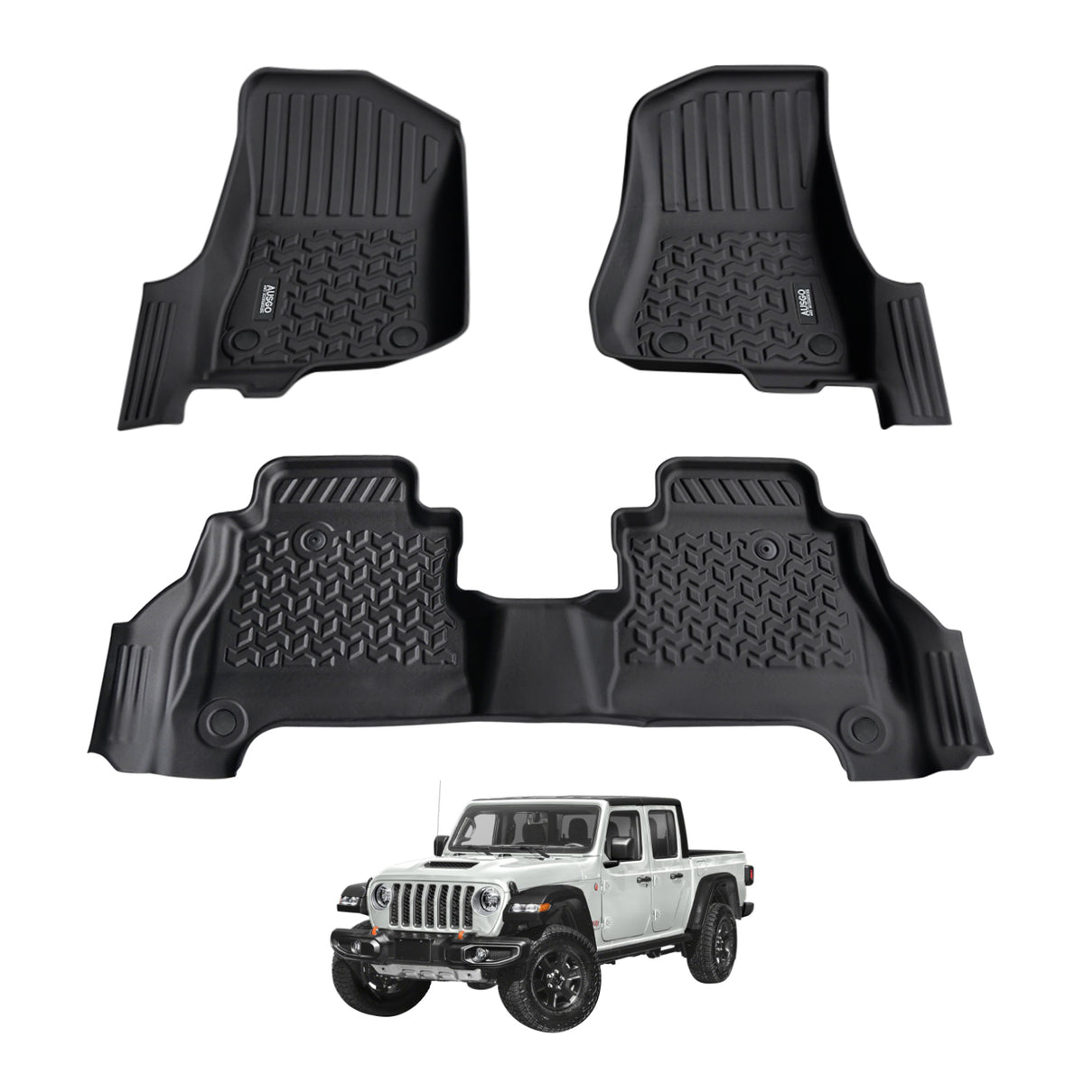 PRE-ORDER 5D Car Floor Mats for Jeep Gladiator Dual Cab 2020-Onwards