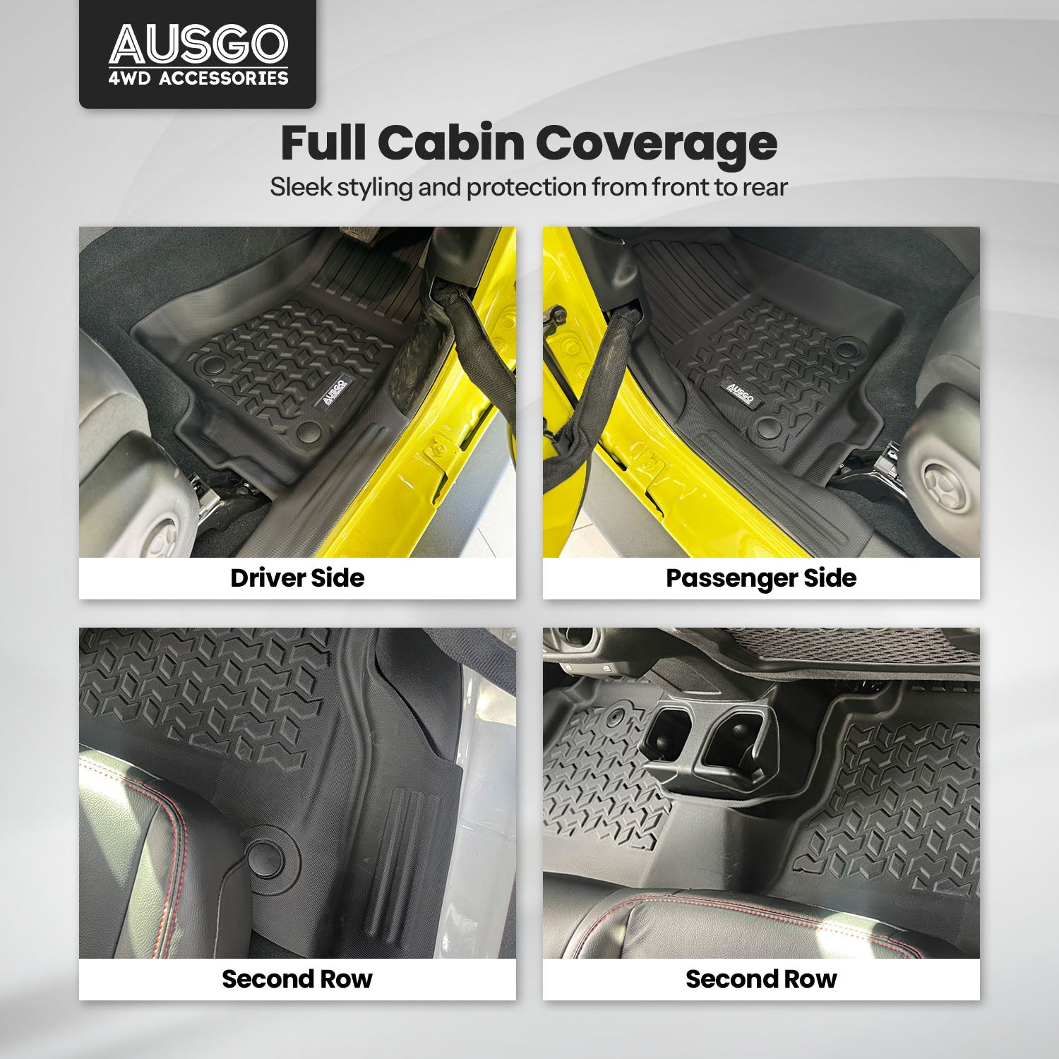 PRE-ORDER 5D Car Floor Mats for Jeep Gladiator Dual Cab 2020-Onwards