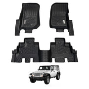 5D Car Floor Mats for Jeep Wrangler JK Series 4Door 2012-2018