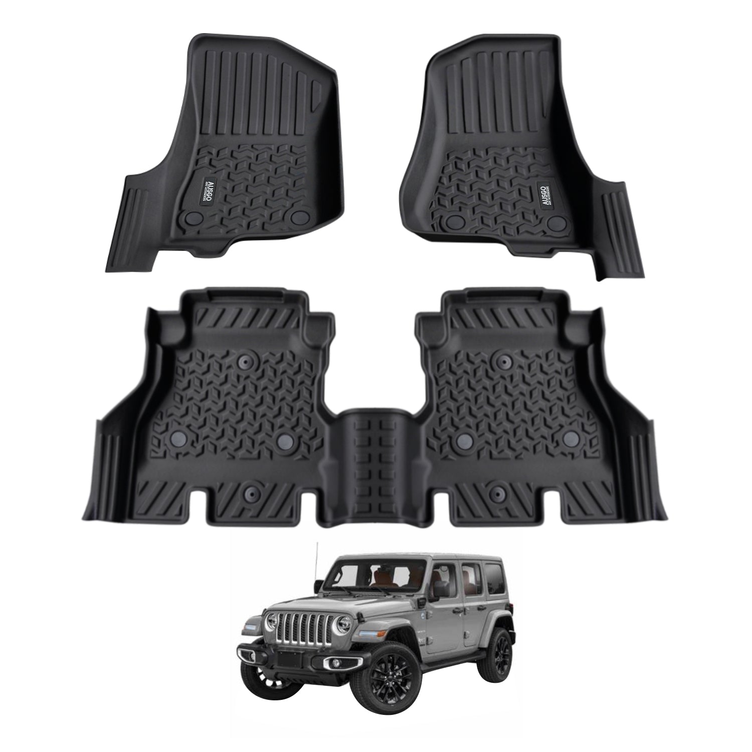 5D Car Floor Mats for Jeep Wrangler JL Series 4Door 2018-Onwards
