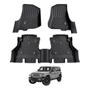 5D Car Floor Mats for Jeep Wrangler JL Series 4Door 2018-Onwards