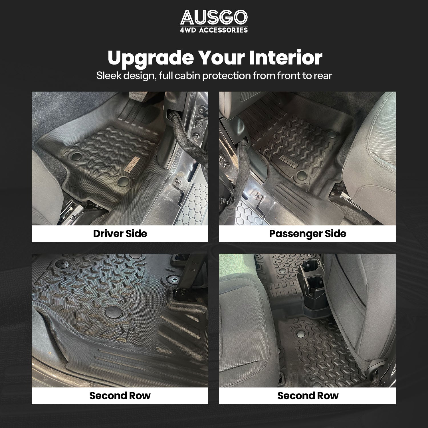 5D Car Floor Mats for Jeep Wrangler JL Series 4Door 2018-Onwards