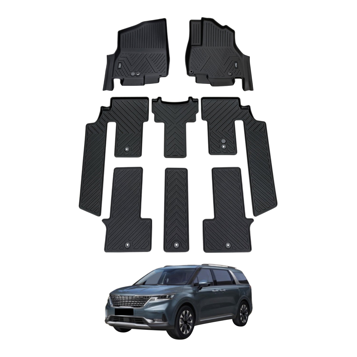 5D Car Floor Mats for KIA Carnival KA4 Series 2020-Onwards