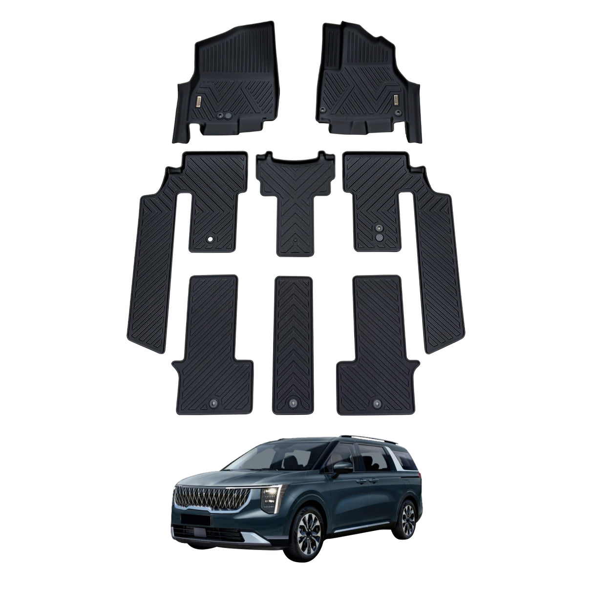 5D Car Floor Mats for KIA Carnival KA4 Series 2020-Onwards