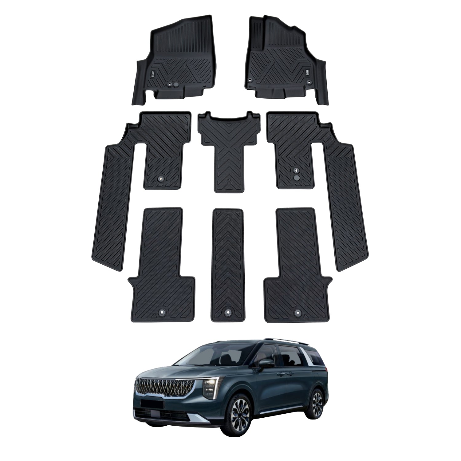 5D Car Floor Mats for KIA Carnival KA4 Series 2020-Onwards