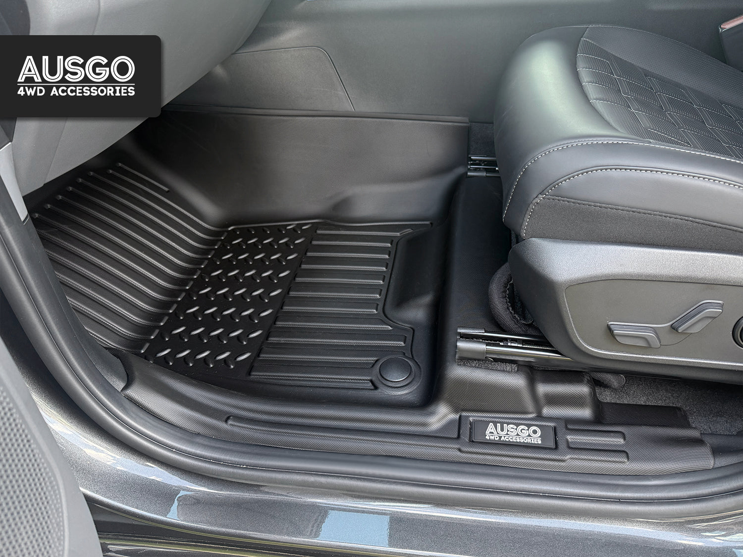 7D Floor Mats + Black Door Sill Protector for KIA Tasman 2025-Onwards