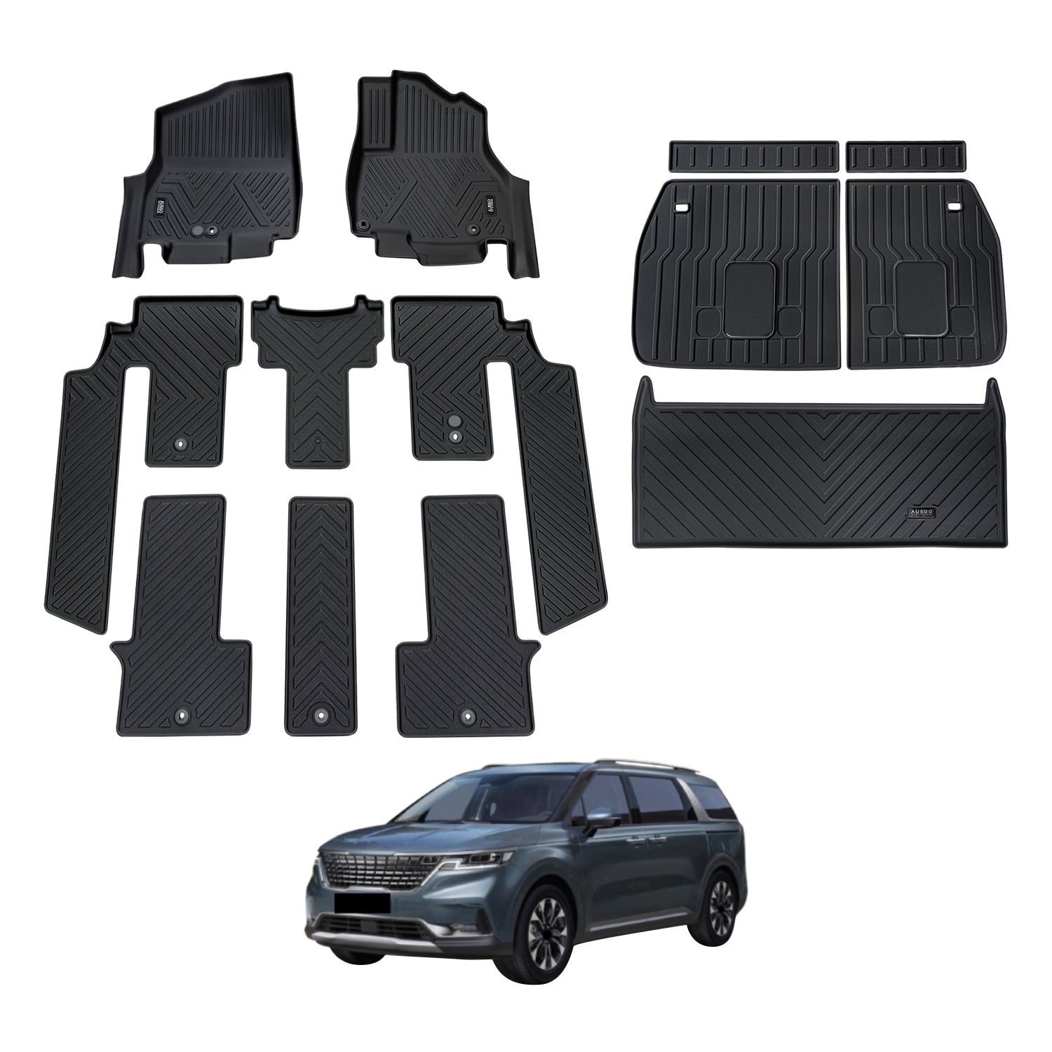 5D Car Floor Mats for KIA Carnival KA4 Series 2020-Onwards