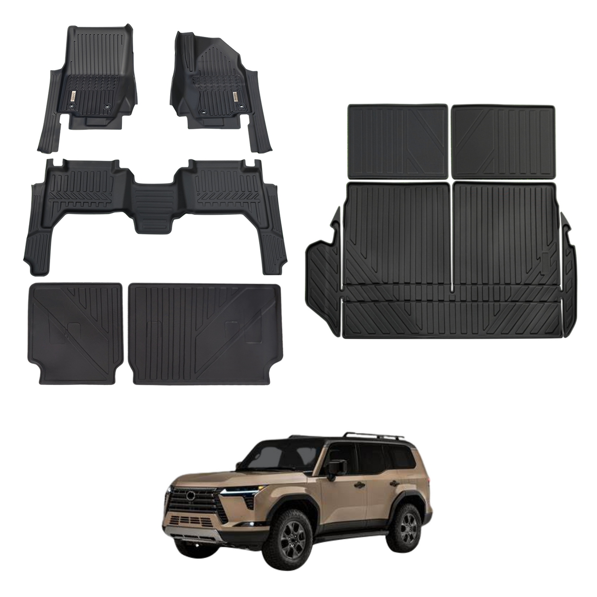 5D Car Floor Mats for Lexus GX550 2024-Onwards