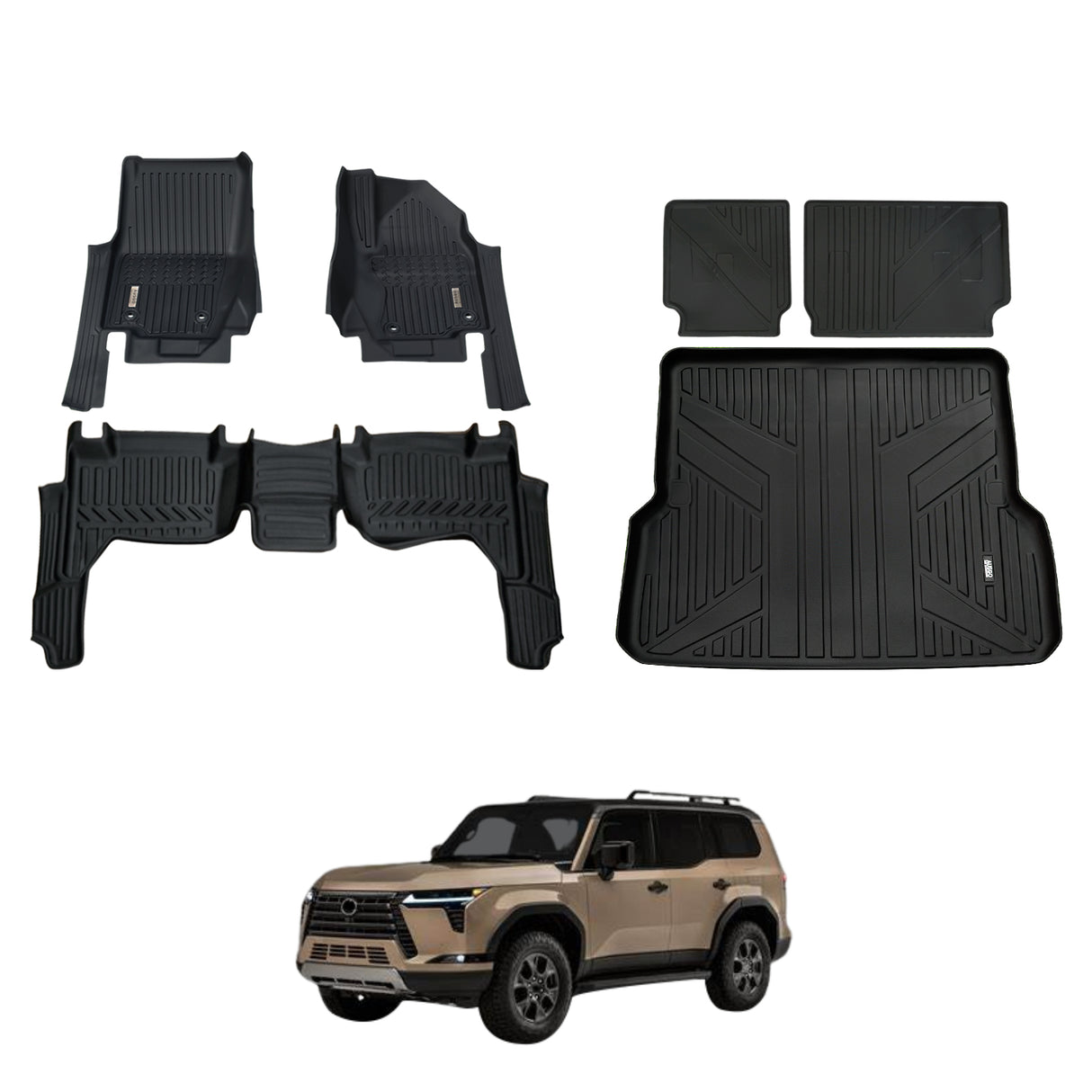 5D Car Floor Mats for Lexus GX550 2024-Onwards