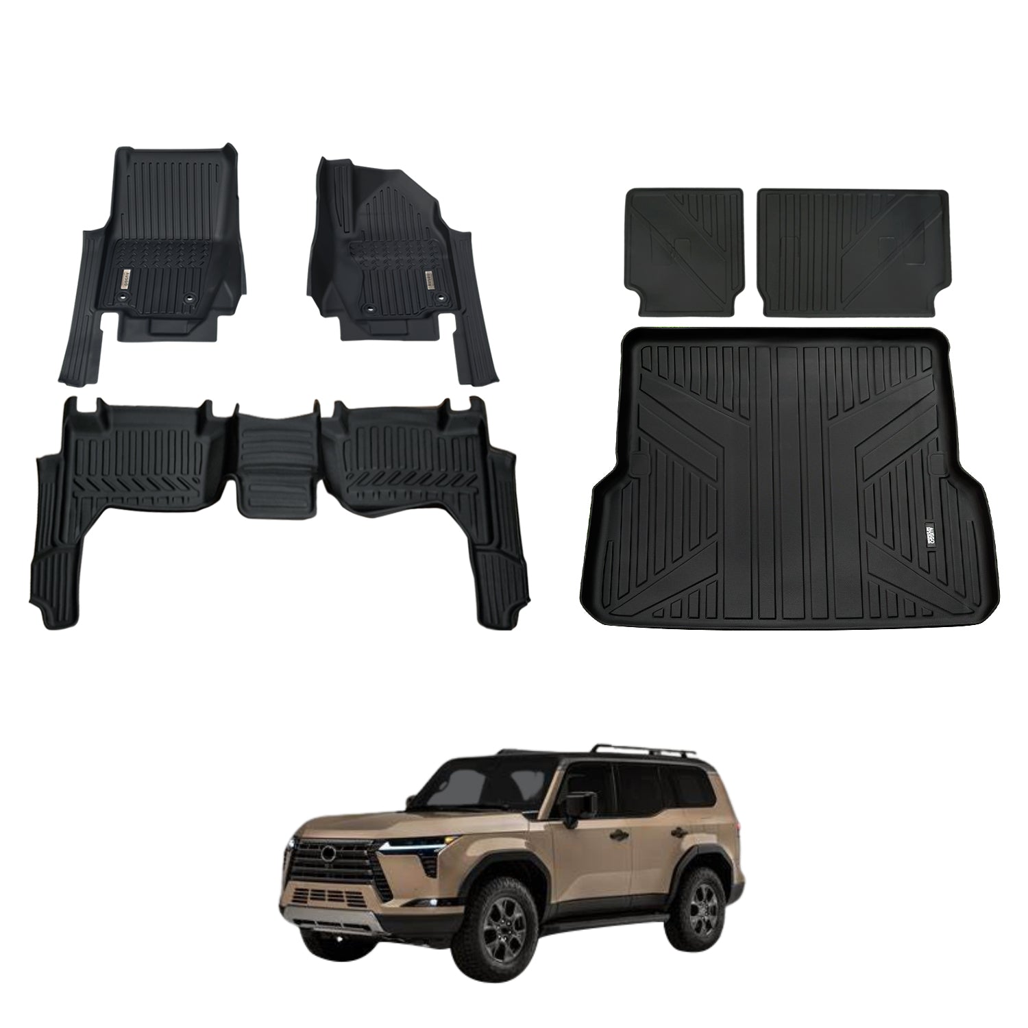 7D Car Floor Mats for Lexus GX550 2024-Onwards