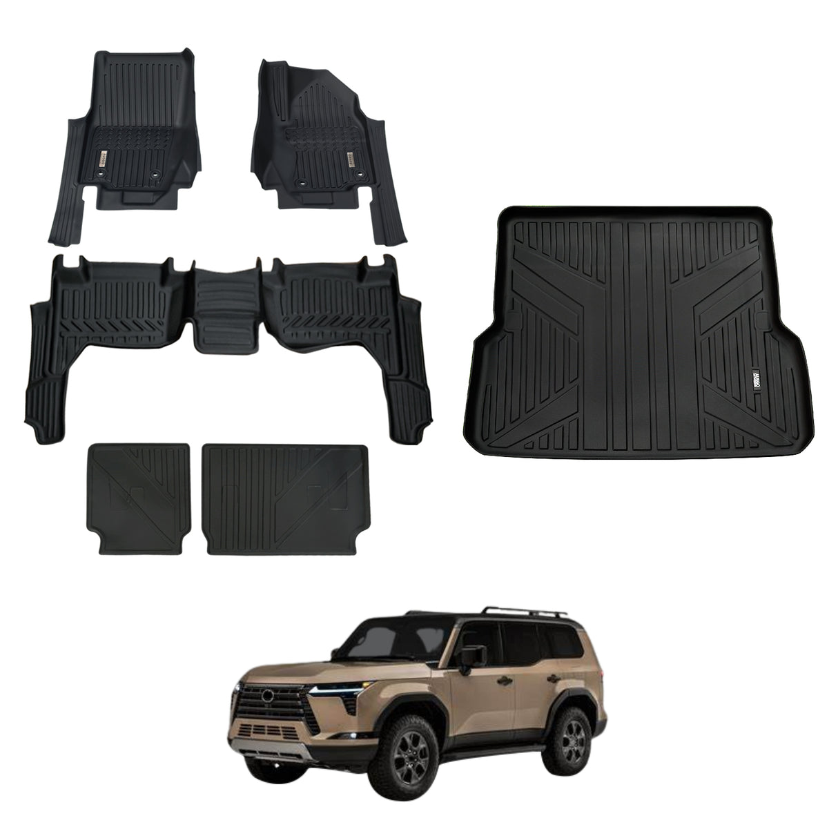 5D Car Floor Mats for Lexus GX550 2024-Onwards
