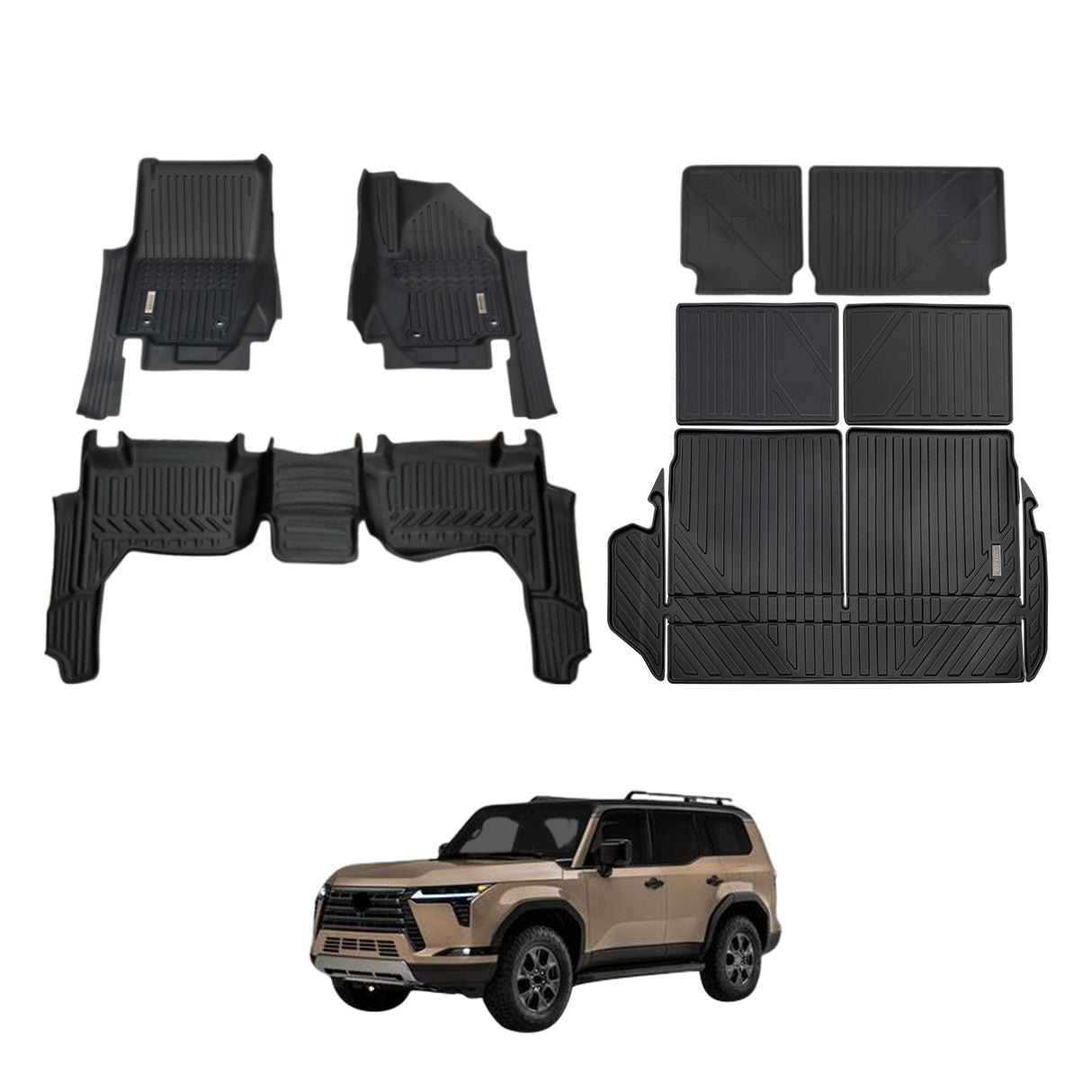 5D Car Floor Mats for Lexus GX550 2024-Onwards