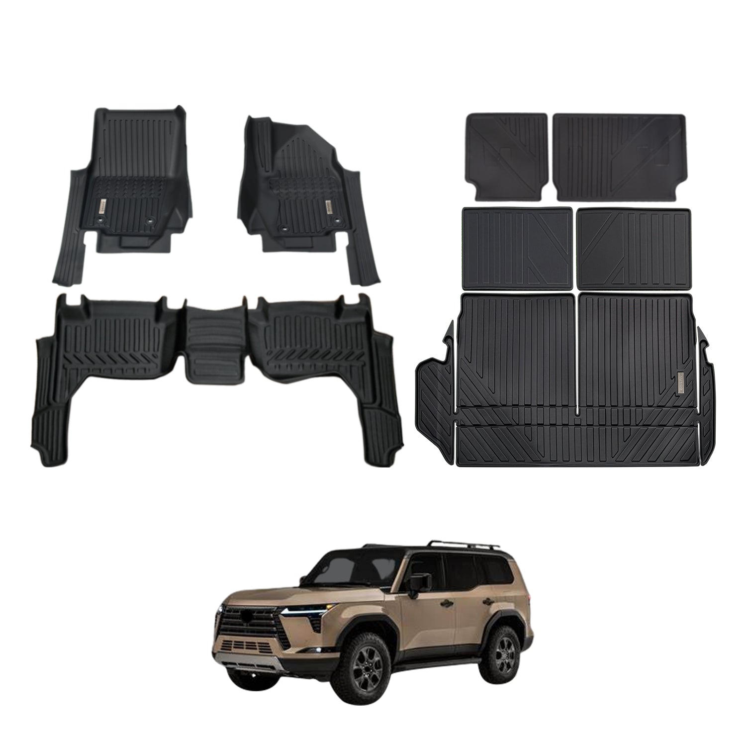 7D Car Floor Mats for Lexus GX550 2024-Onwards