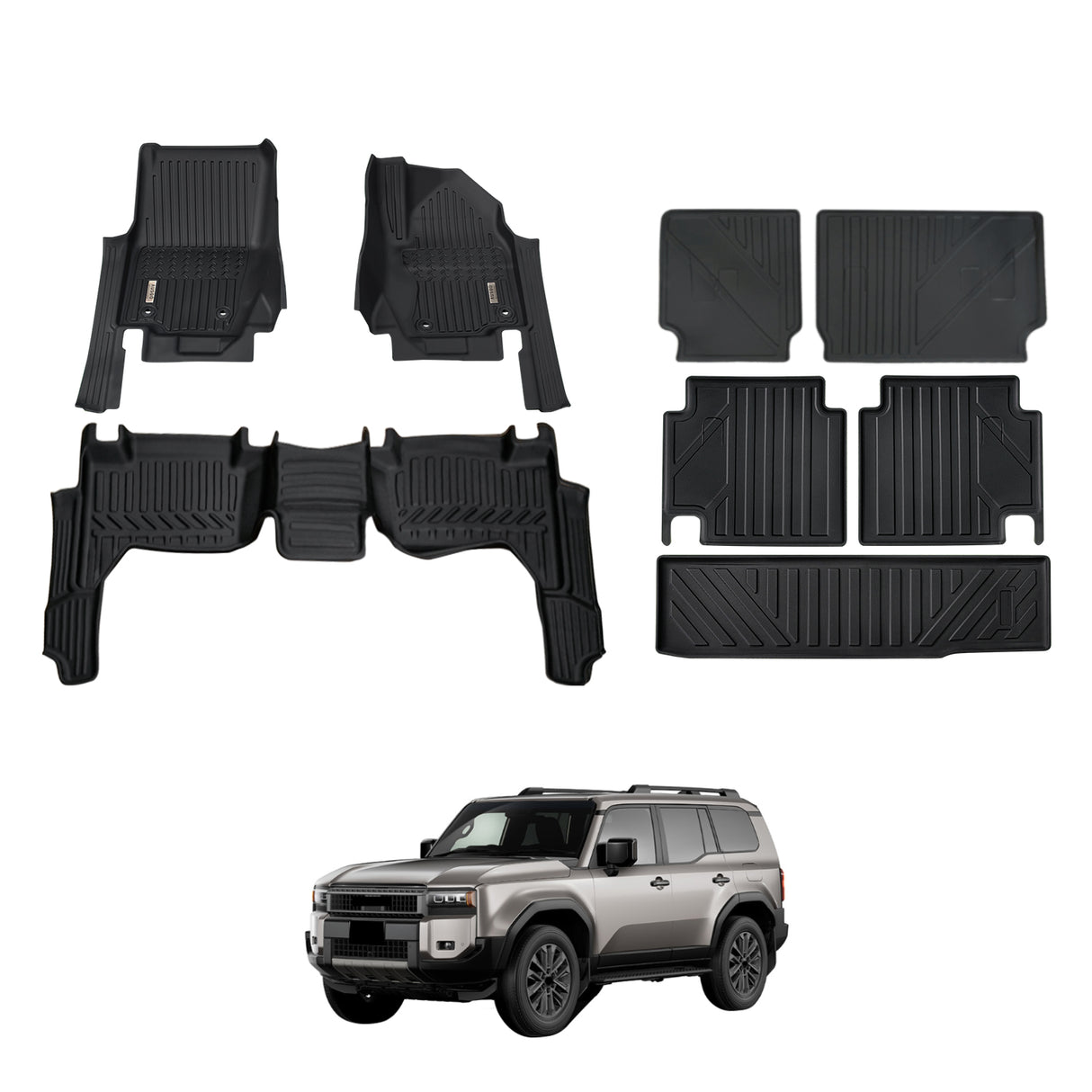 5D Car Floor Mats for Toyota Land Cruiser Prado 250 J250 LC250 2024-Onwards