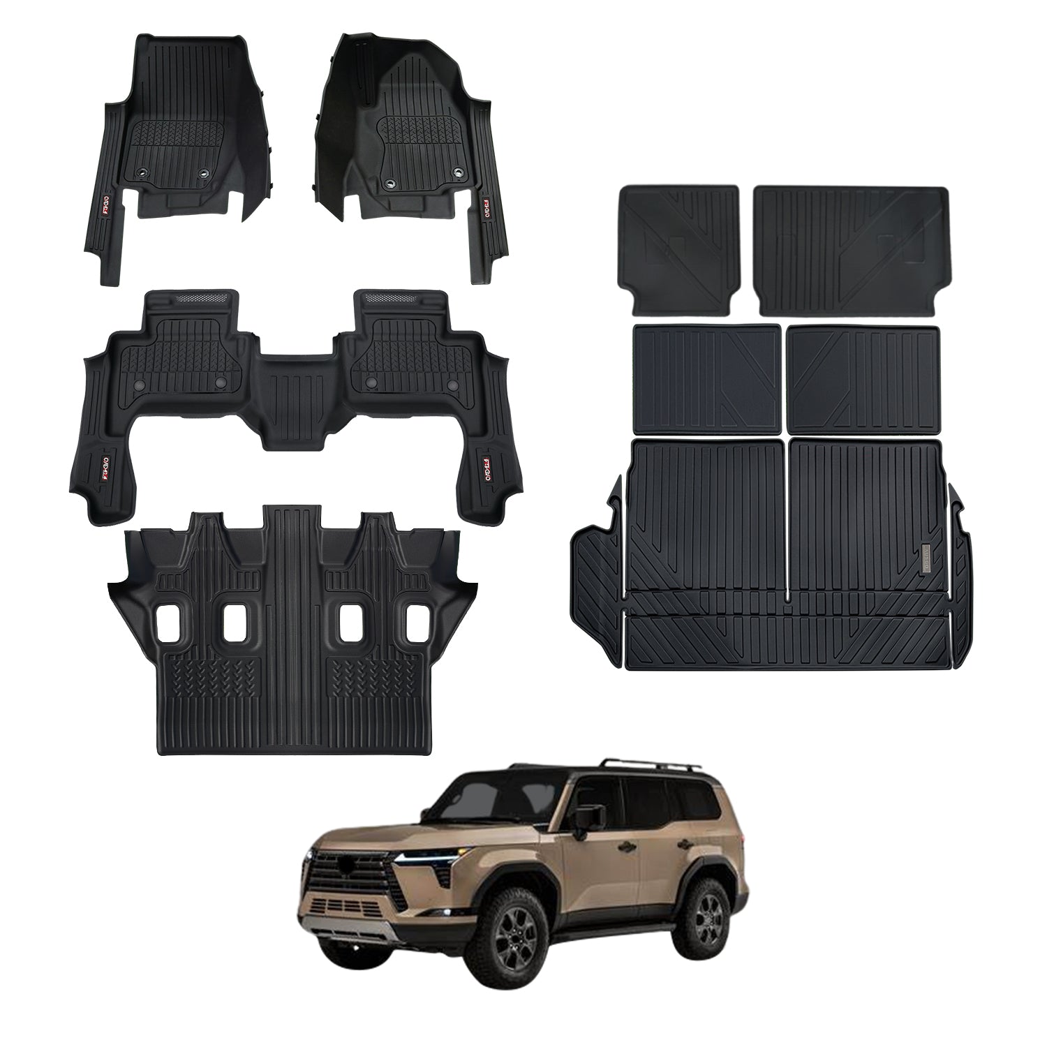 7D Injection Floor Mats for Lexus GX550 2024-Onwards