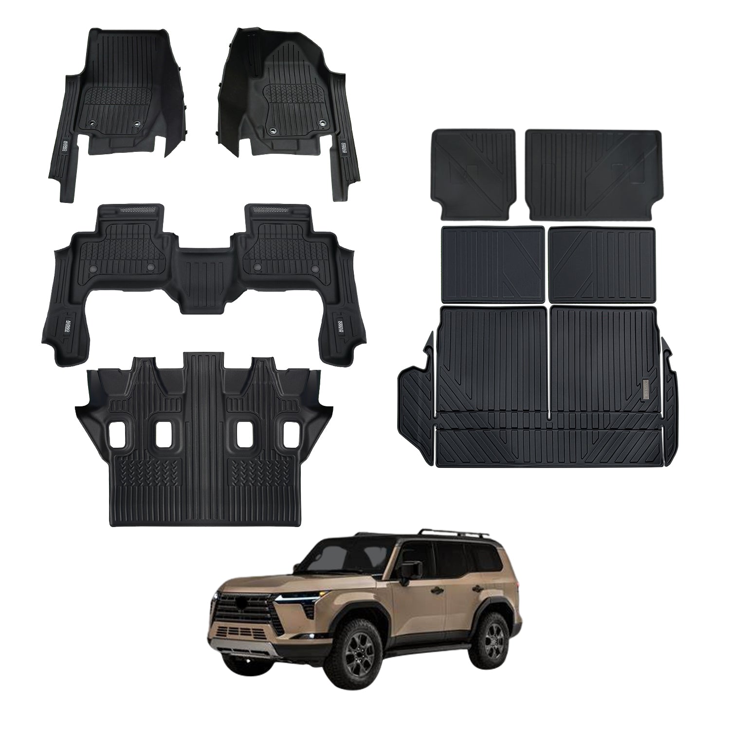 7D Injection Floor Mats for Lexus GX550 2024-Onwards