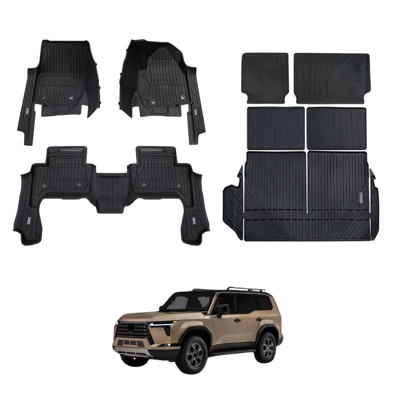 7D Injection Floor Mats for Lexus GX550 2024-Onwards