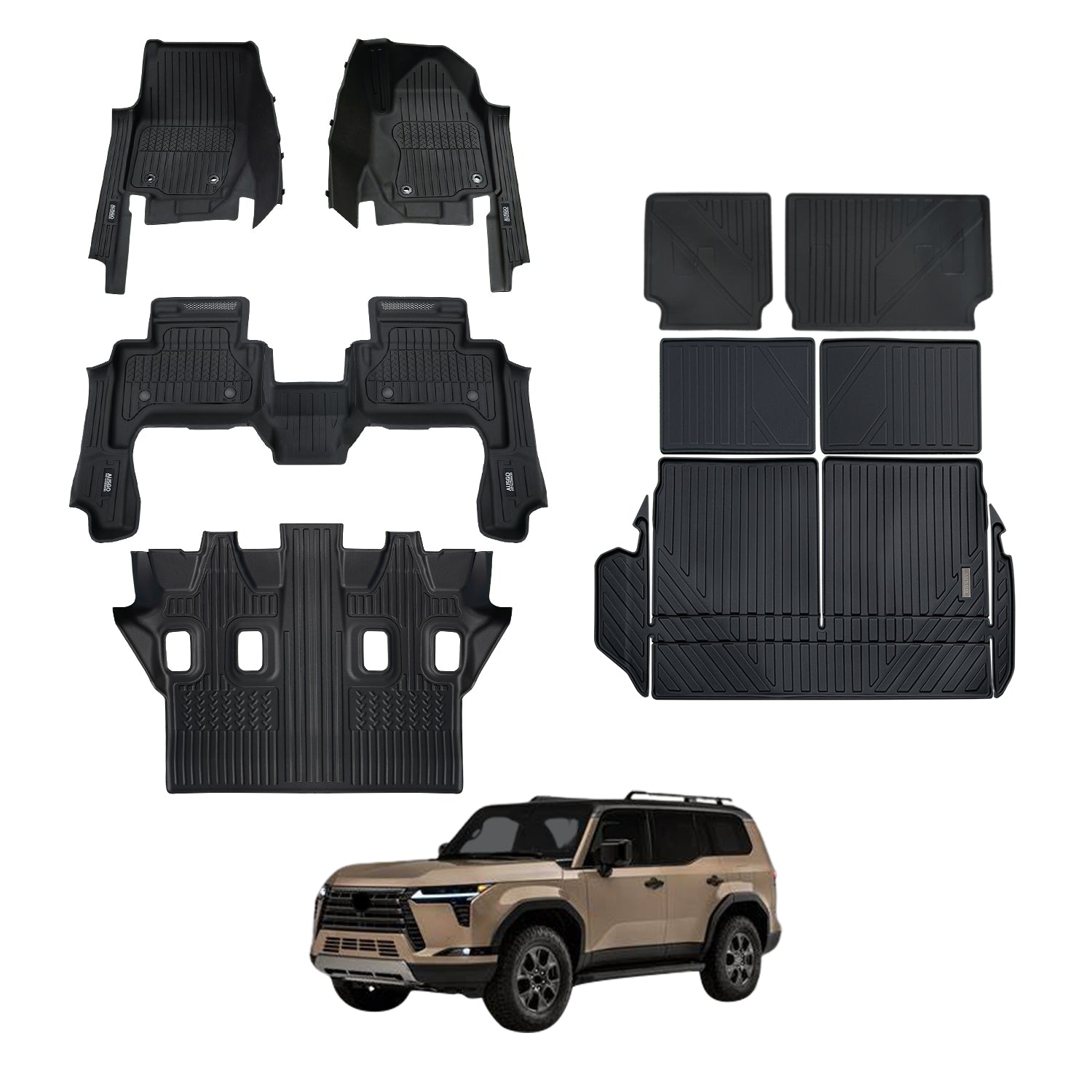 7D Injection Floor Mats for Lexus GX550 2024-Onwards