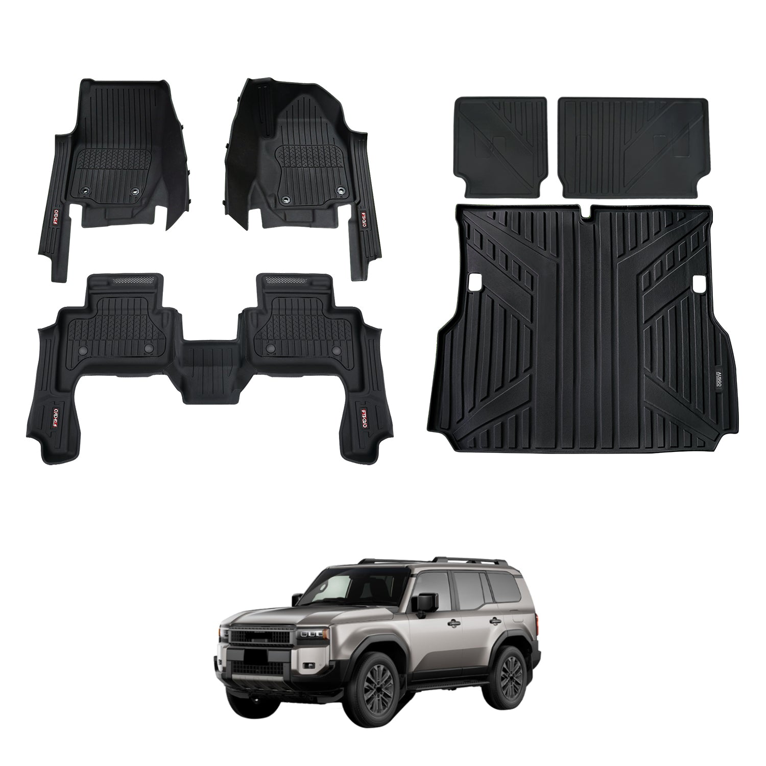 7D Injection Floor Mats for Toyota Land Cruiser Prado 250 Series LC250 2024-Onwards