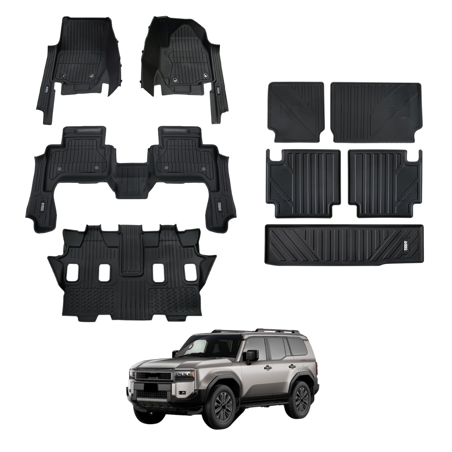 7D Injection Floor Mats for Toyota Land Cruiser Prado 250 Series LC250 2024-Onwards