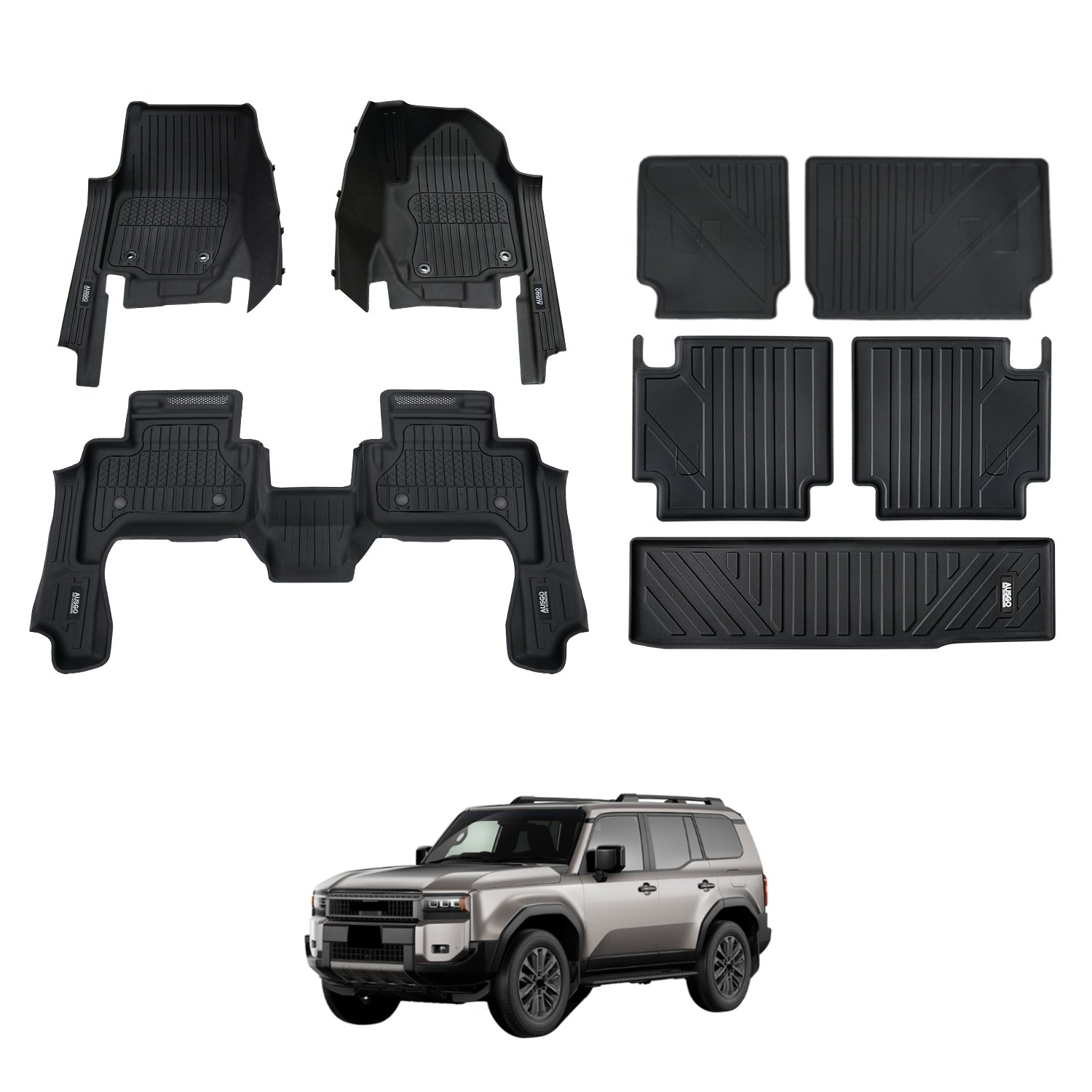 7D Injection Floor Mats for Toyota Land Cruiser Prado 250 Series LC250 2024-Onwards