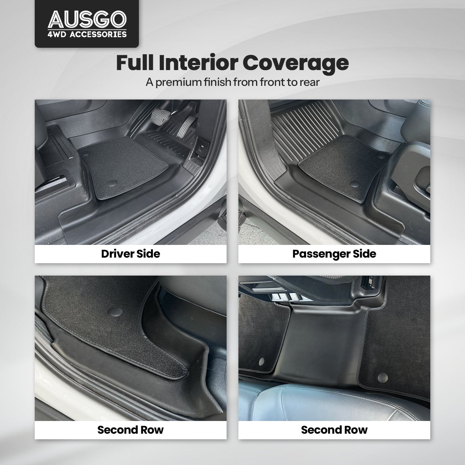 Double-Layer Car Floor Mats for Land Rover Defender L663 Series 110 5 Seats 2020-Onwards