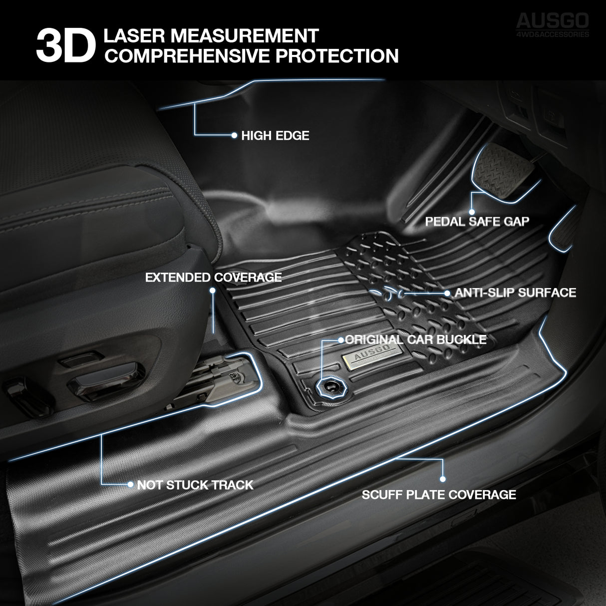 5D Car Floor Mats for Lexus GX550 2024-Onwards