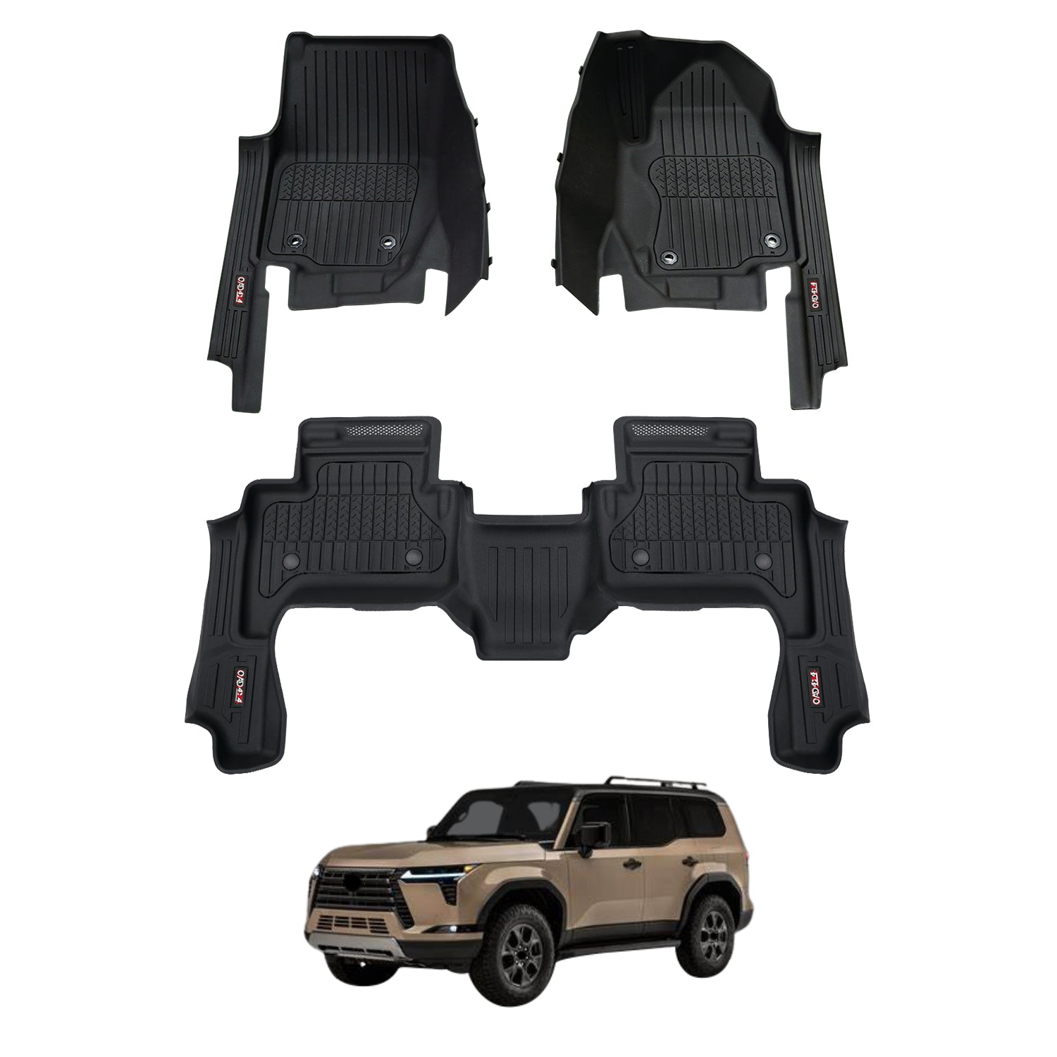 7D Injection Floor Mats for Lexus GX550 2024-Onwards