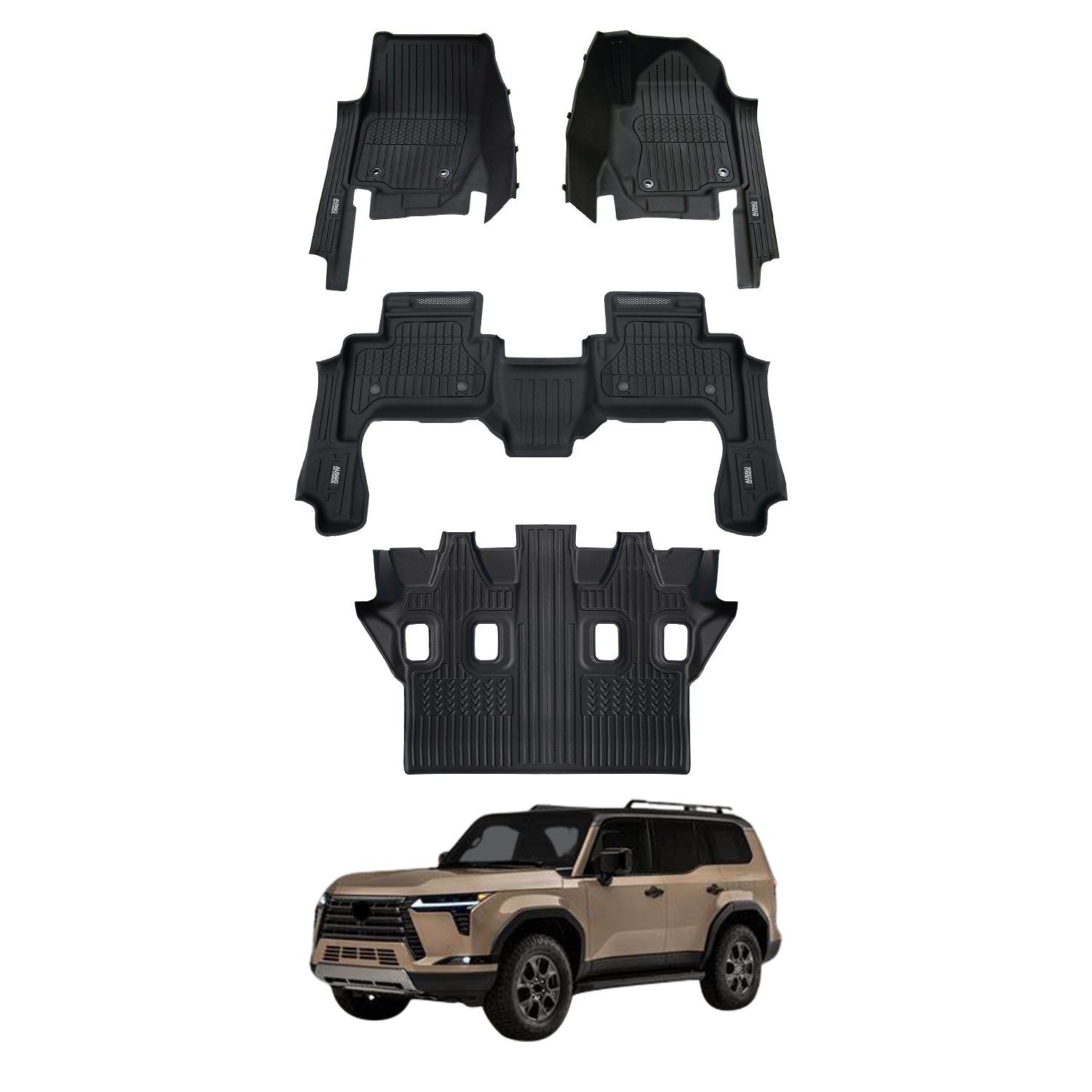 7D Injection Floor Mats for Lexus GX550 2024-Onwards