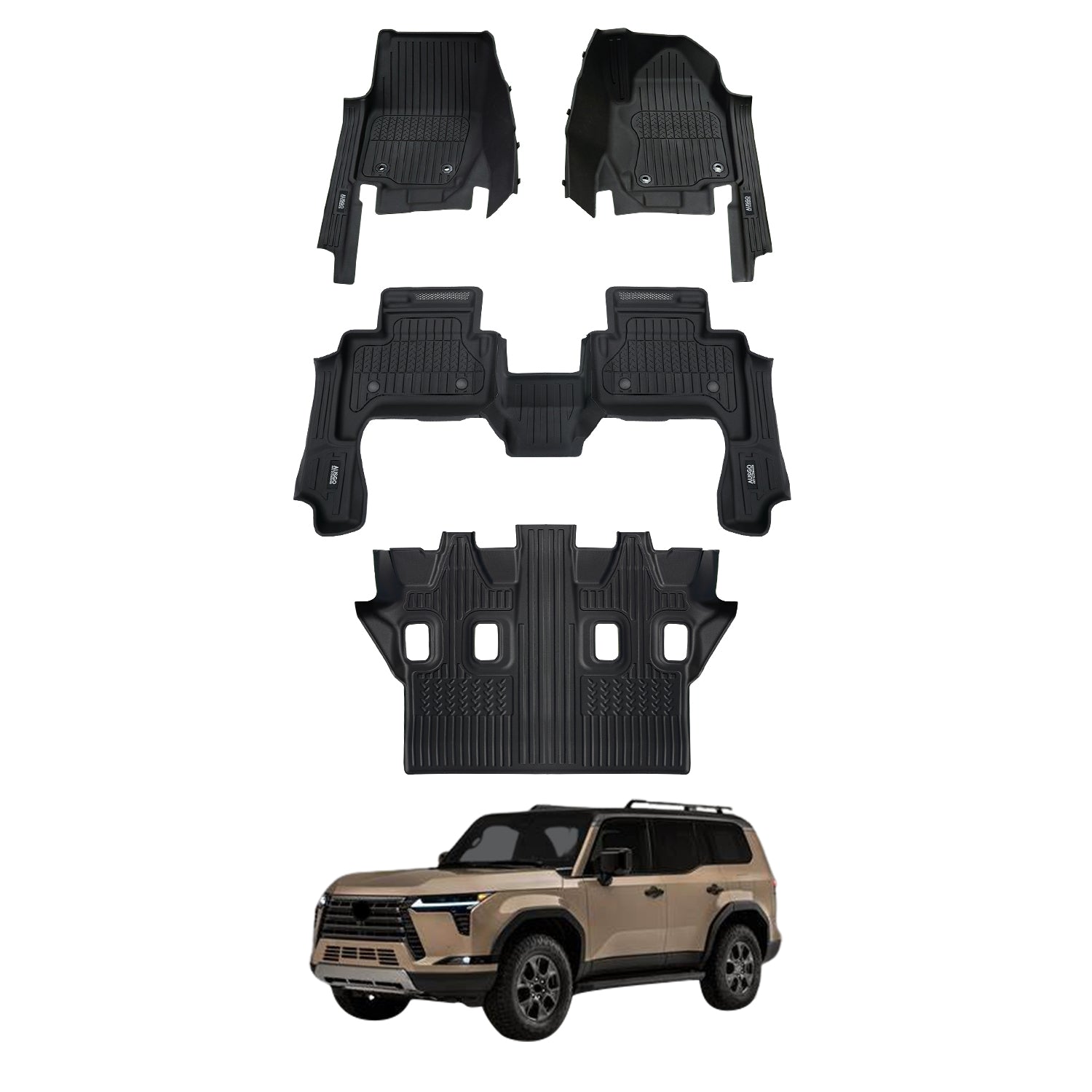 7D Injection Floor Mats for Lexus GX550 2024-Onwards