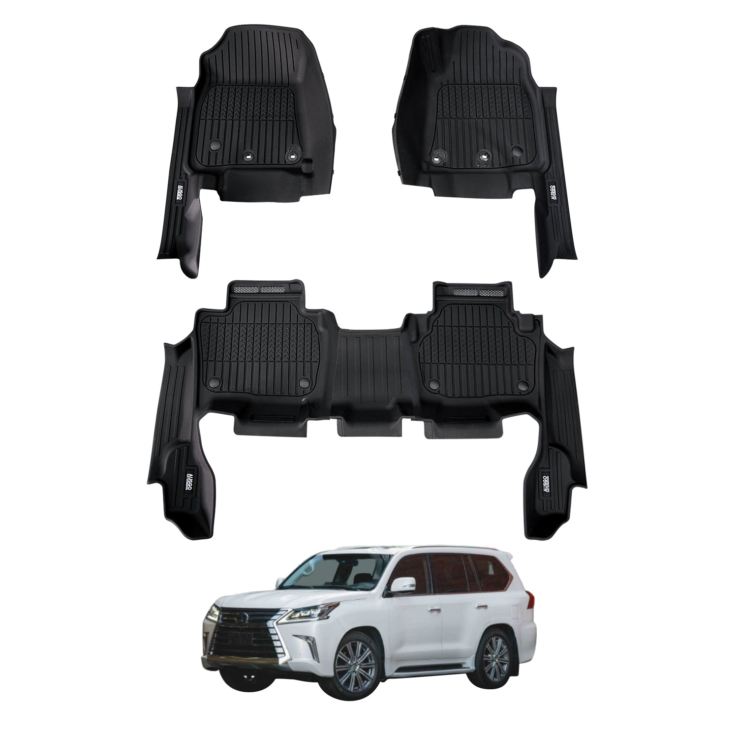 7D Injection Floor Mats for Lexus LX570 LX Series 2013-2021