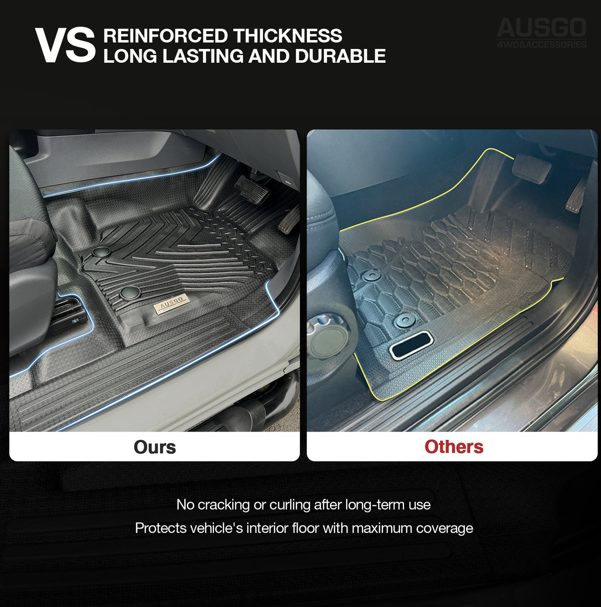 5D Injection Floor Mats for Mazda BT-50 BT50 Dual Cab 2011-2020