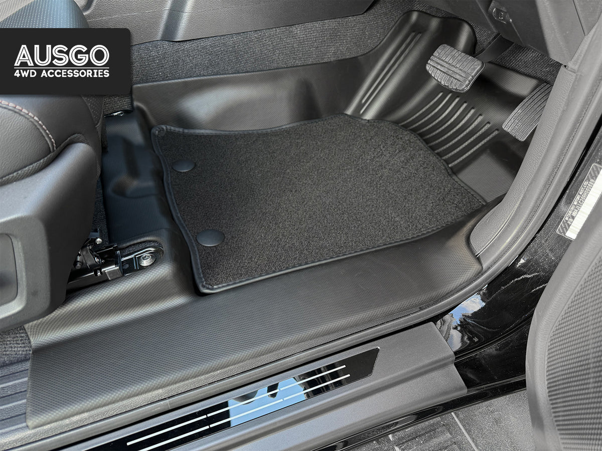 Double-Layer Car Floor Mats for Mitsubishi Triton MV Next-Gen Dual Cab 2024-Onwards