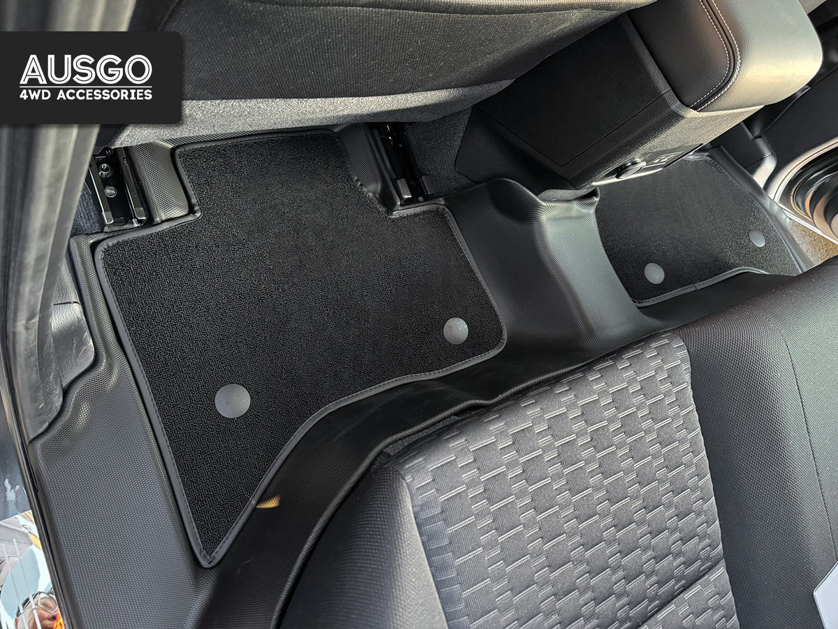 Double-Layer Car Floor Mats for Mitsubishi Triton MV Next-Gen Dual Cab 2024-Onwards