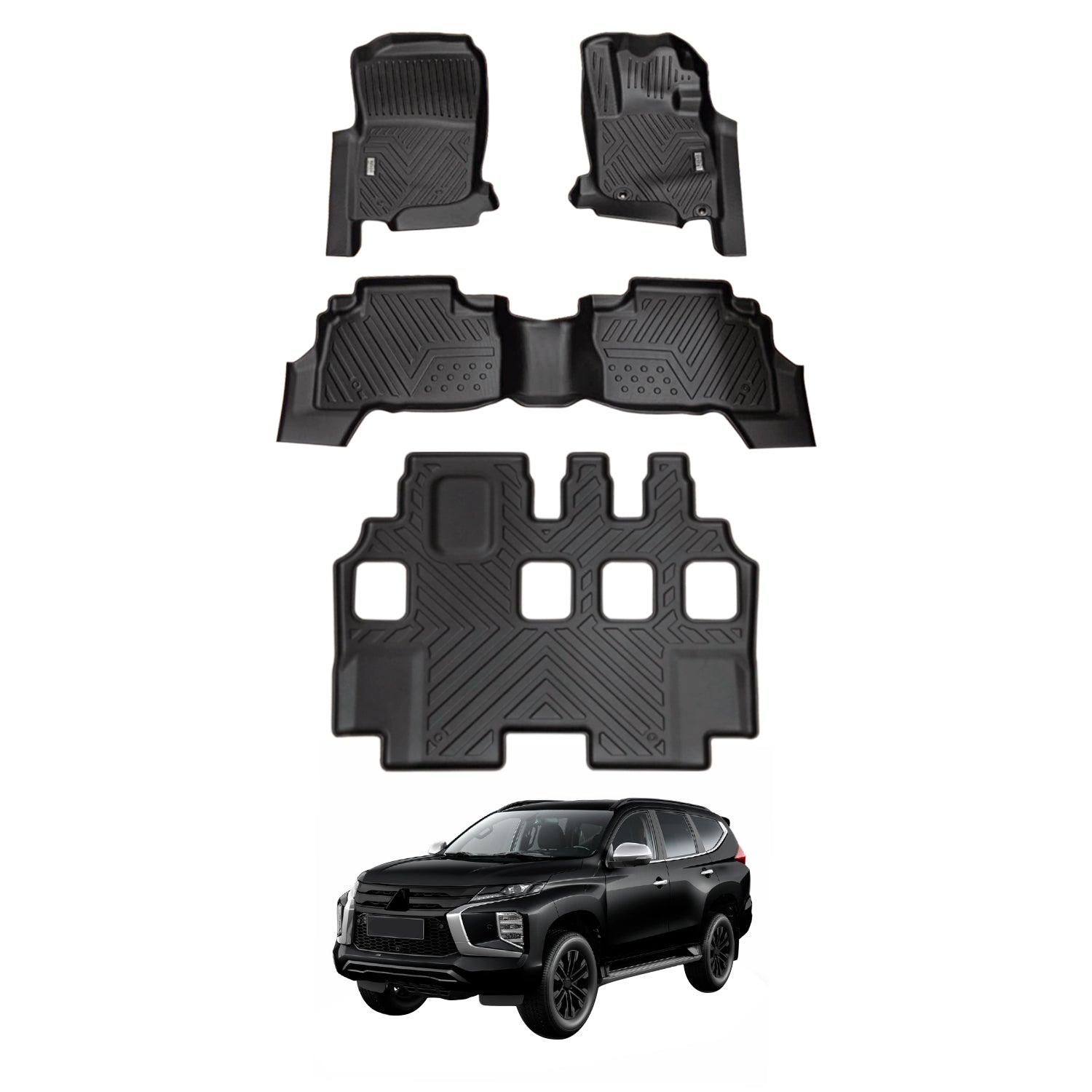 5D Car Floor Mats for Mitsubishi Pajero Sport 2015-Onwards