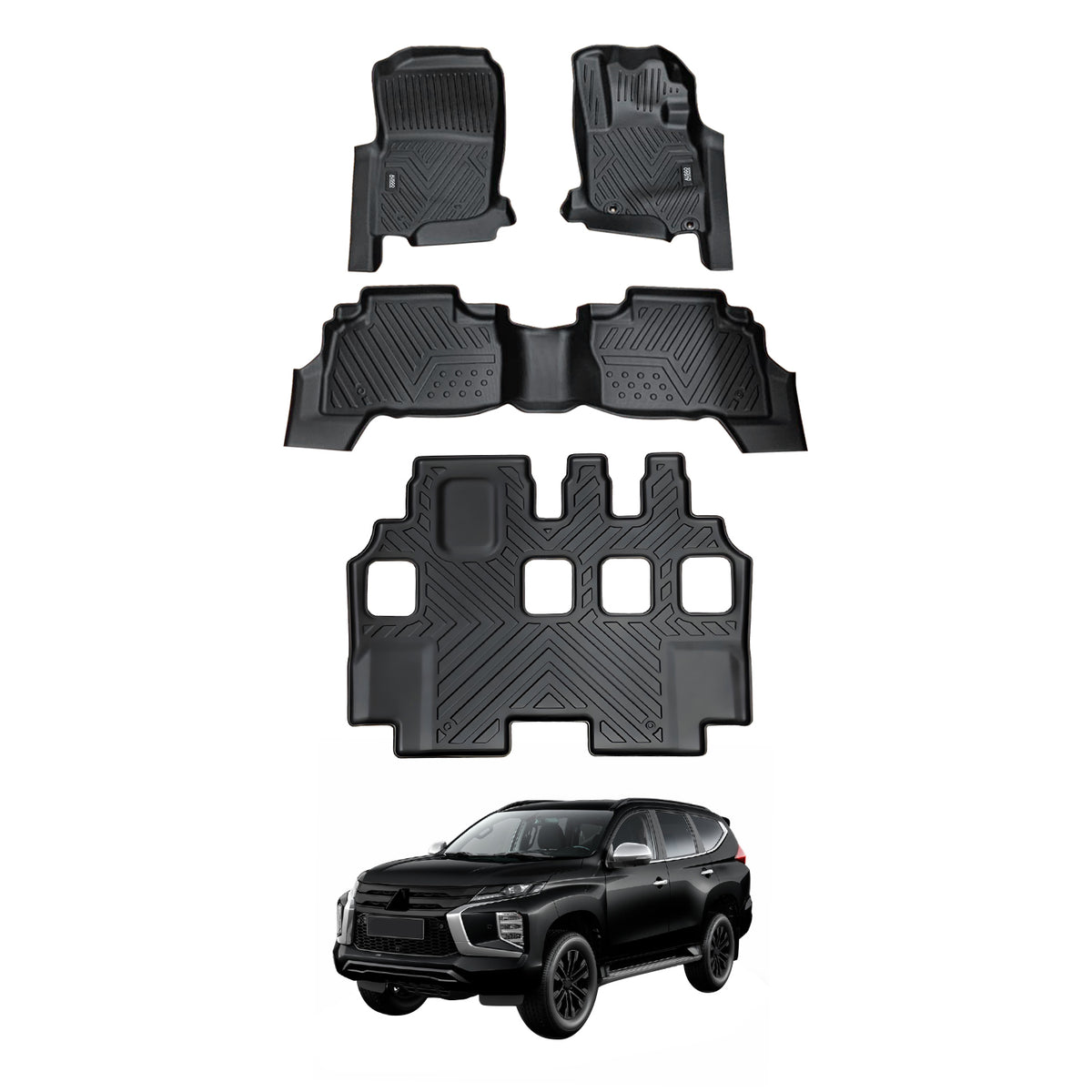 5D Car Floor Mats for Mitsubishi Pajero Sport 2015-Onwards