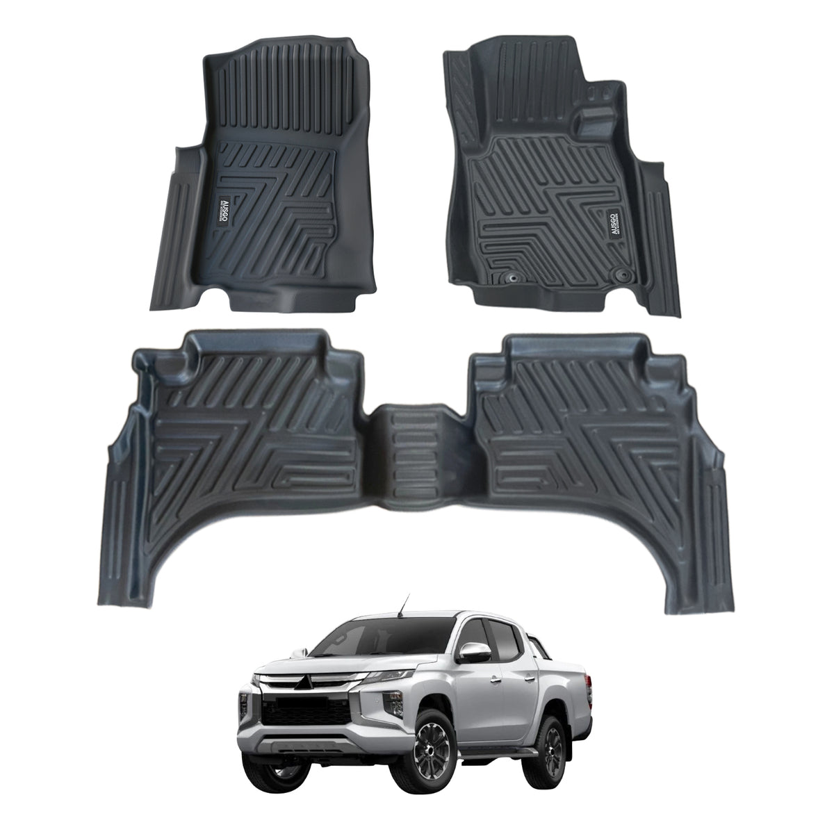 5D Car Floor Mats for Mitsubishi Triton MQ MR Series Dual Cab 2015-2024