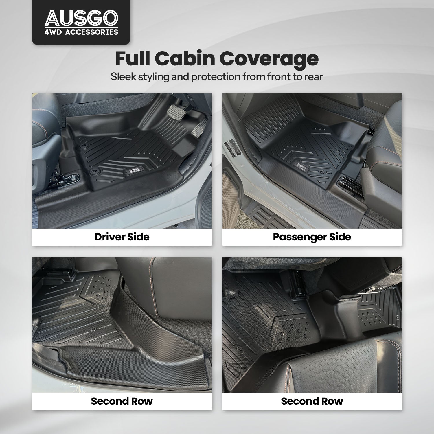 5D Car Floor Mats for Mitsubishi Triton MV Next-Gen Dual Cab 2024-Onwards