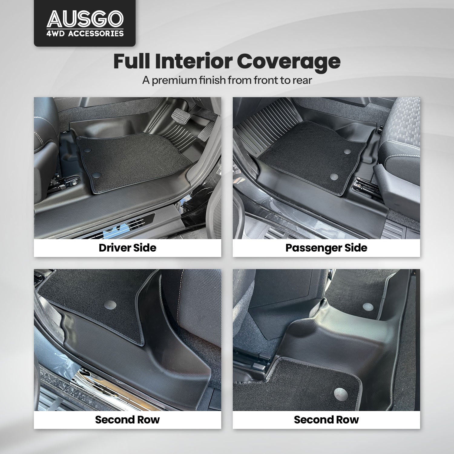 Double-Layer Car Floor Mats for Mitsubishi Triton MV Next-Gen Dual Cab 2024-Onwards