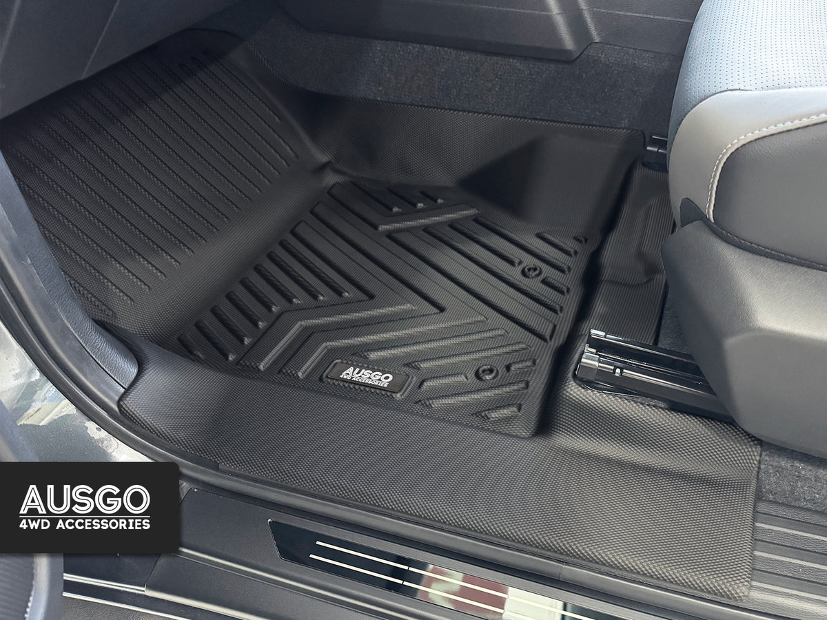Car Floor Mats + Black Door Sill Protector for Nissan Navara D27 Dual Cab 2026-Onwards